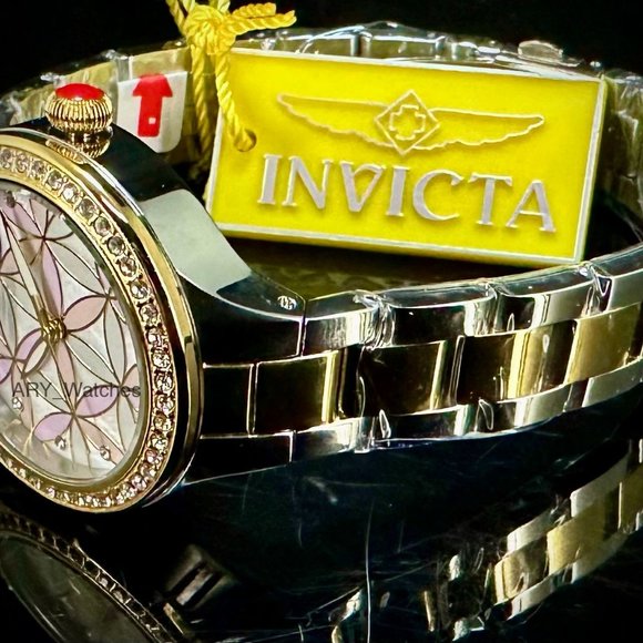 NEW Invicta Wildflower 34MM Oyster Dial Quartz Two-Tone Bracelet Watch main image 5